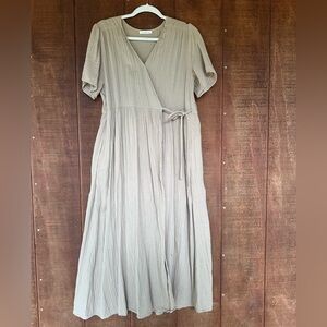 Neuflora Beige Wrap Dress